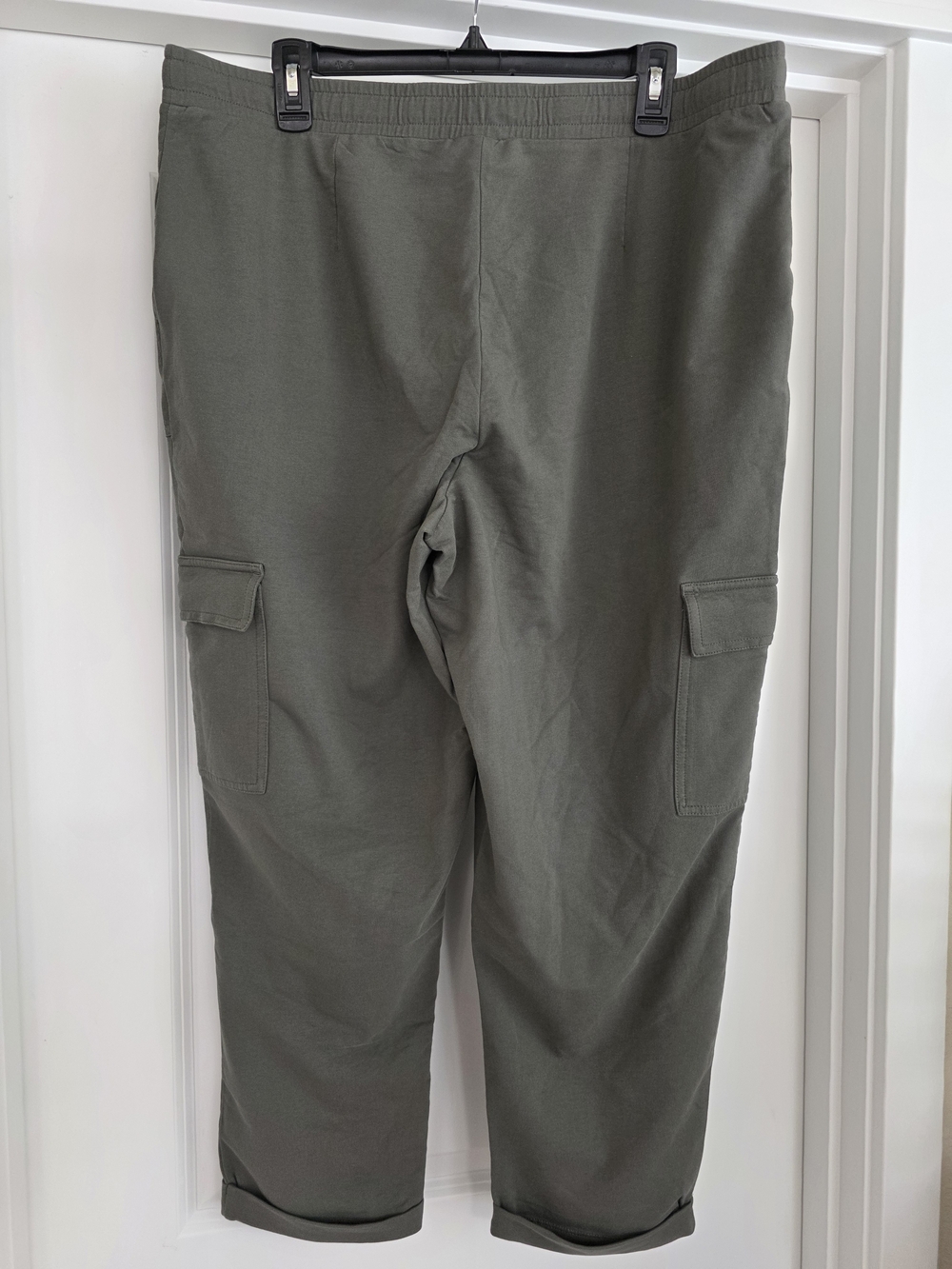 J.Jill XL Caraway Olive Green Stretch Cotton Pull-On Cargo Pants NWT - Picture 4 of 8